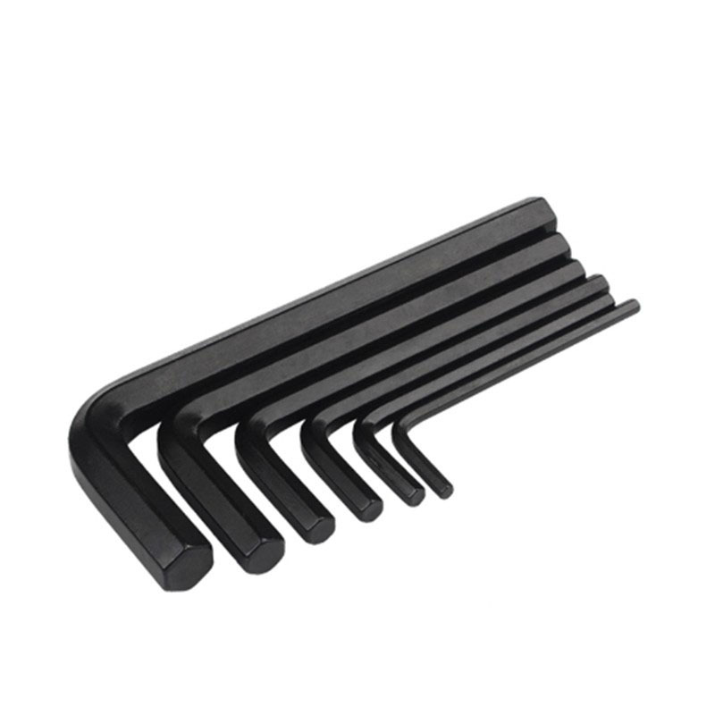 45# steel nickel-plated/black high-strength hexagon key flat-head wrench, high-strength Allen L-shaped wrench Item Picture
