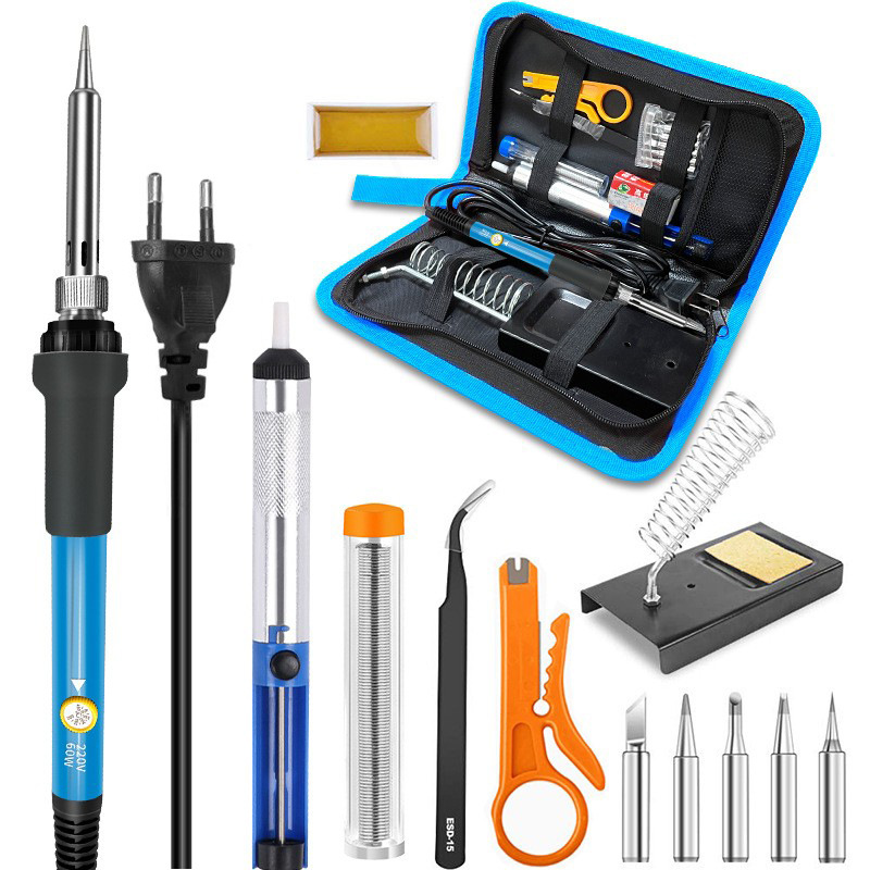 60W internal heating tool kit set, constant temperature adjustable soldering iron set, cross-border supply, household soldering iron wholesale Specification drawing