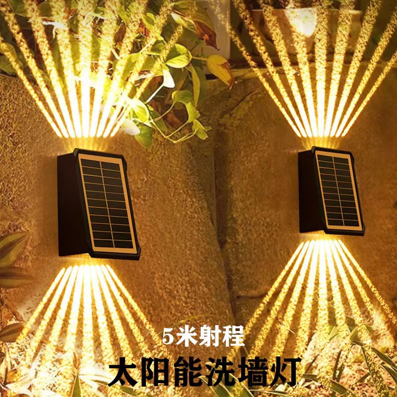 Solar outdoor waterproof garden lamp landscape wall lamp full figure