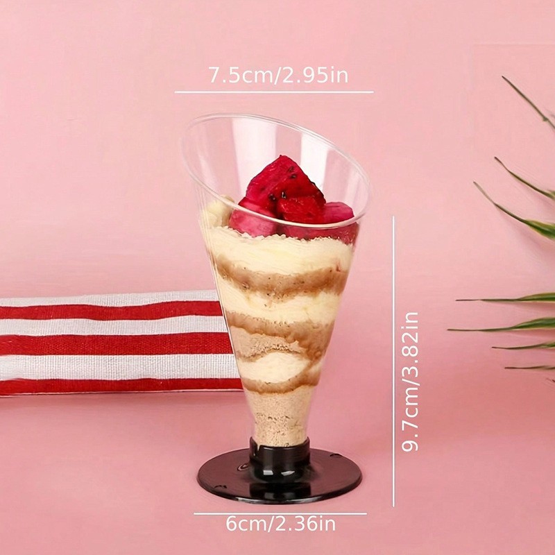Wholesale 120ML disposable dessert cups, special disposable high-legged dessert cups for birthdays, weddings and family gatherings factory Application Scenario