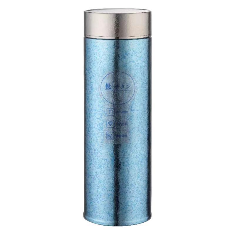 Customized logo pure titanium double-layer vacuum insulated cup, high appearance level, health-preserving pure titanium cup, business water cup, advertising gift cup Item Picture
