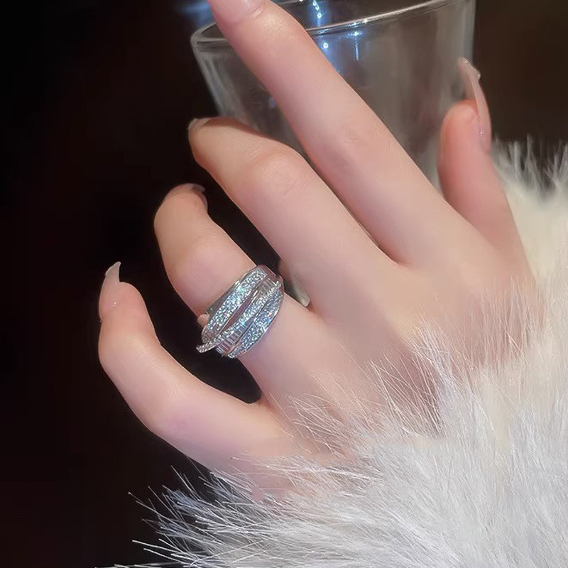 Korean retro design Instagram cold style open ring for women, a niche, light luxury and high-end index finger ring, trendy and cool details Picture