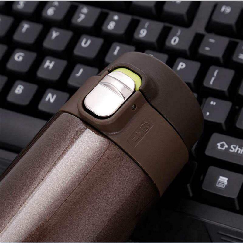 Bouncing lid stainless steel insulated cup, one-touch opening outdoor portable car water cup, gift cup, printed advertising LOGO details Picture