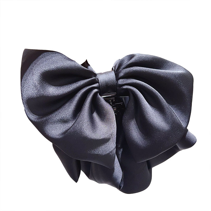 2025 New style headwear clips, French girl solid color bow hair clips, high-end low ponytail hair clips, hair accessories Item Picture