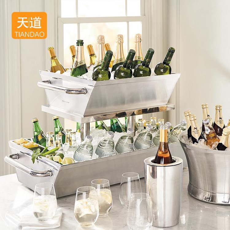 Stainless steel wine sets, freezers, beer and champagne cabinets, wine chilled, ice buckets, home, outdoor, wedding, party cold drink cabinets Specification drawing