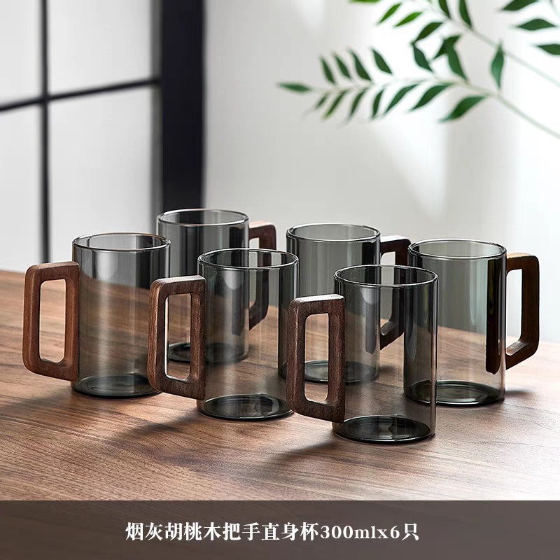 Wholesale household pineapple cups, high-appearance-level glass cups with handles and hammer patterns, thickened high borosilicate juice cups, transparent flower tea cups Application Scenario