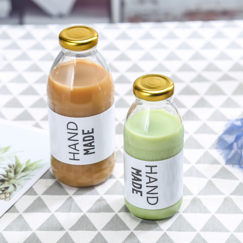 New 500ml milk bottle, popular coffee, milk tea, juice and beverage bottle, iM takeout portable glass sealed can Application Scenario