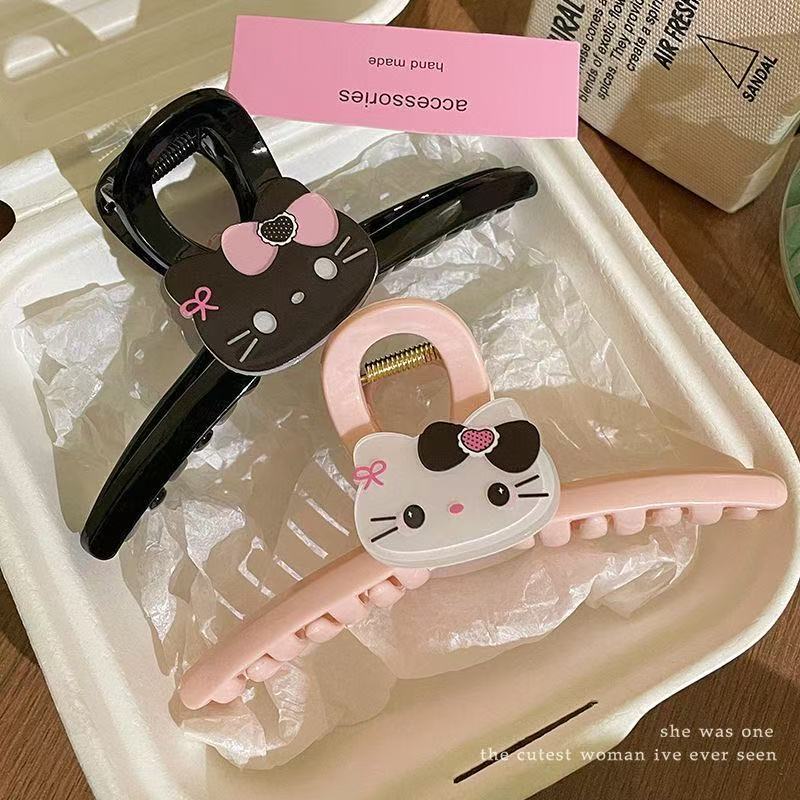 Cute and girlish cat hair clips, female back head updo hair grabber, sweet shark clip, high-quality hair clips and hair accessories full figure