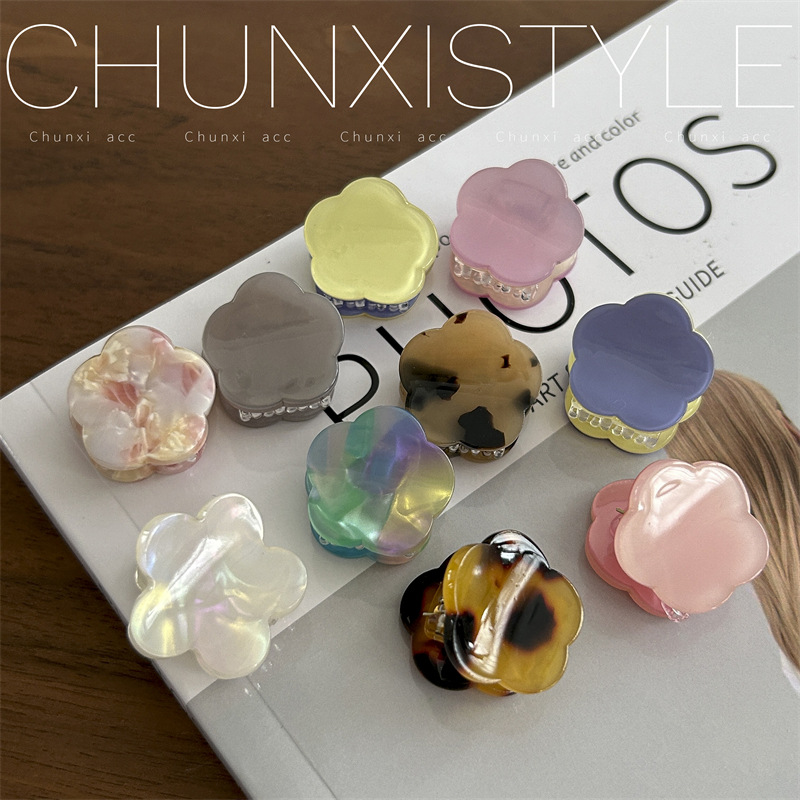 Korean-style acetate small hair clips for women, simple side bangs and small hair clips, cute Japanese-style hair clips headwear full figure