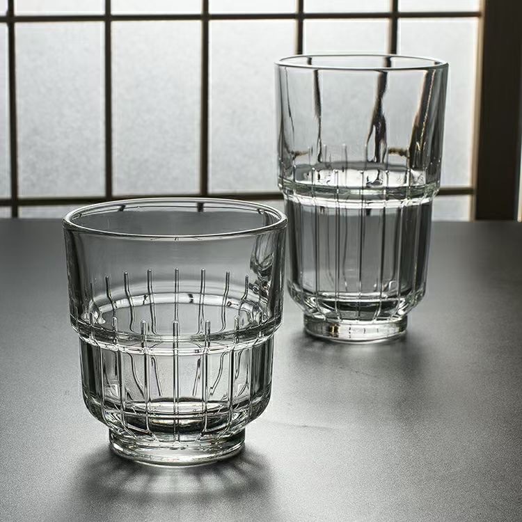 Household glass cups can be stacked. Adding American iced latte coffee cups makes it convenient to store water cups, whisky cups and spirits cups details Picture