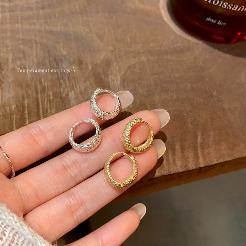 Metal cold frosted earring earrings for women, a new 2025 bestseller with a high-end feel and unique style Application Scenario