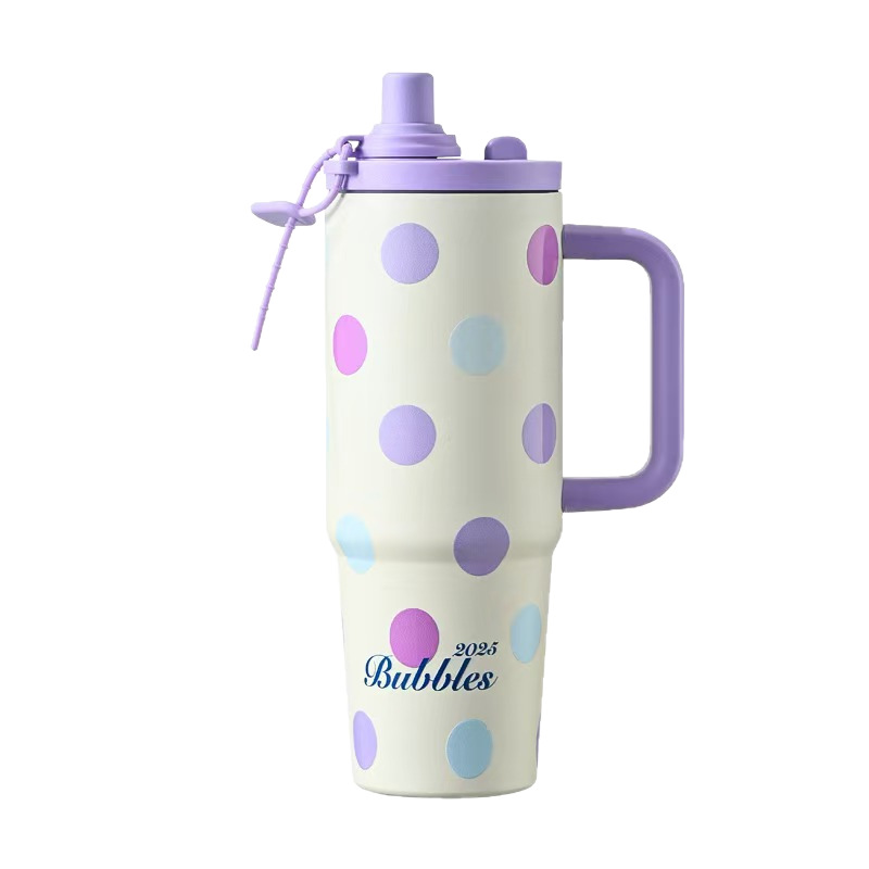Light luxury 316 stainless steel insulated cup, women's high appearance level straw cup, large-capacity ice king cup, household car water cup Item Picture