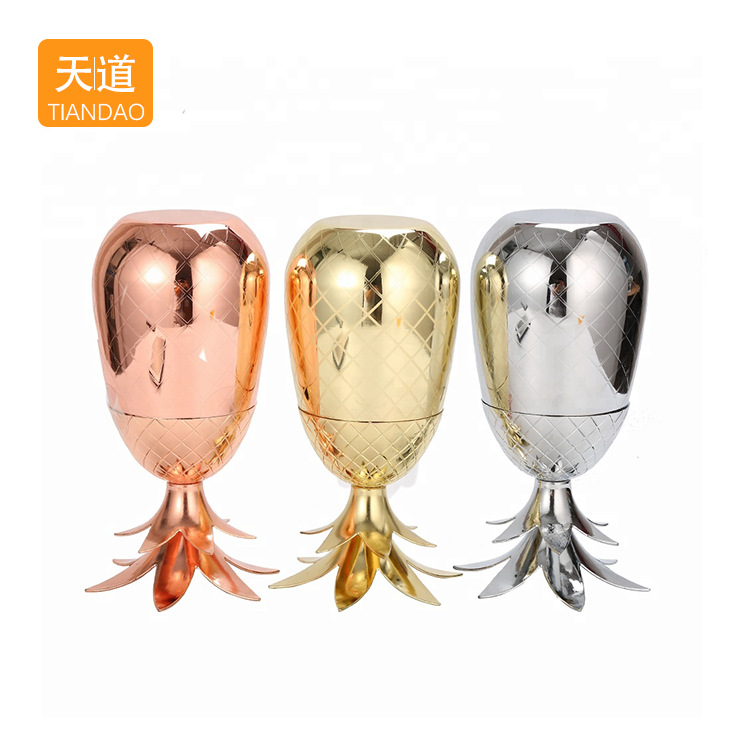 New wine glasses: Pineapple glass, creative mint juice cup, bar milk tea shop juice drink cup, metal wine glass, cocktail glass Item Picture