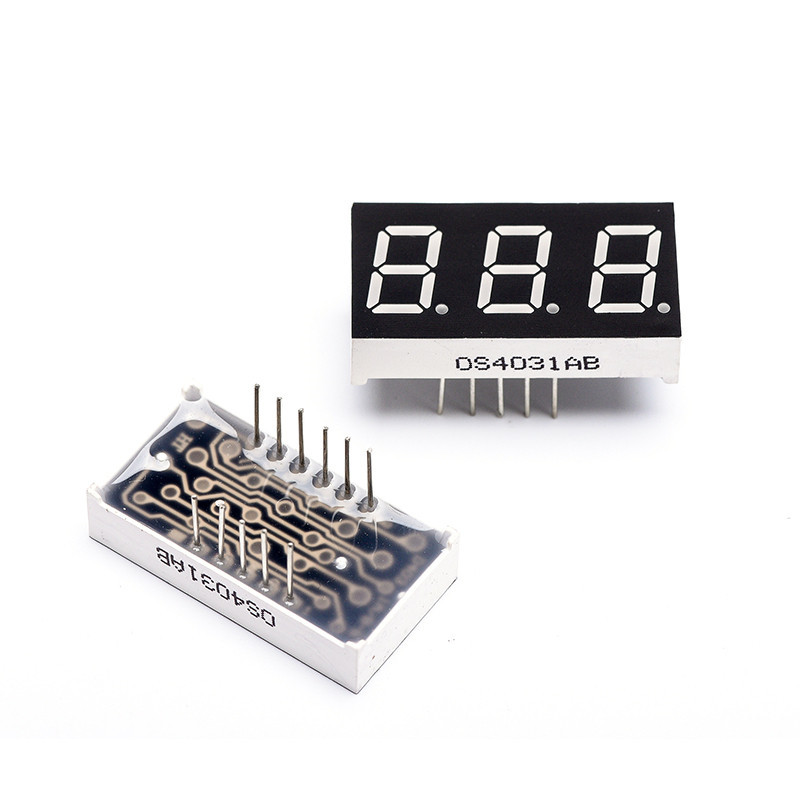 0.4-inch three-digit LED digital tube 4031 high-brightness LED digital display screen, three-digit digital tube blue and white light Item Picture