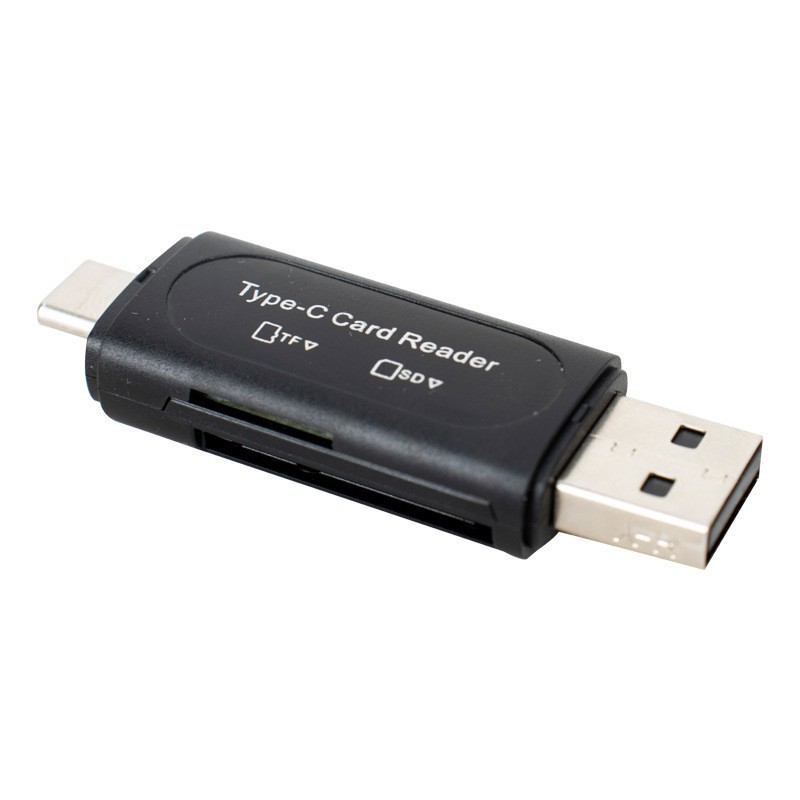 High-speed multi-in-one SDTF memory card reading USB multi-functional card reader Type-c car computer mobile phone OTG Specification drawing
