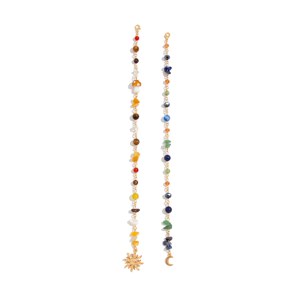 European and American cross-border accessories, tassel braided hair chains, hair chains, diverse turquoise, crystal, crushed stone, dreadlocks, hair accessories, fashionable headwear Item Picture