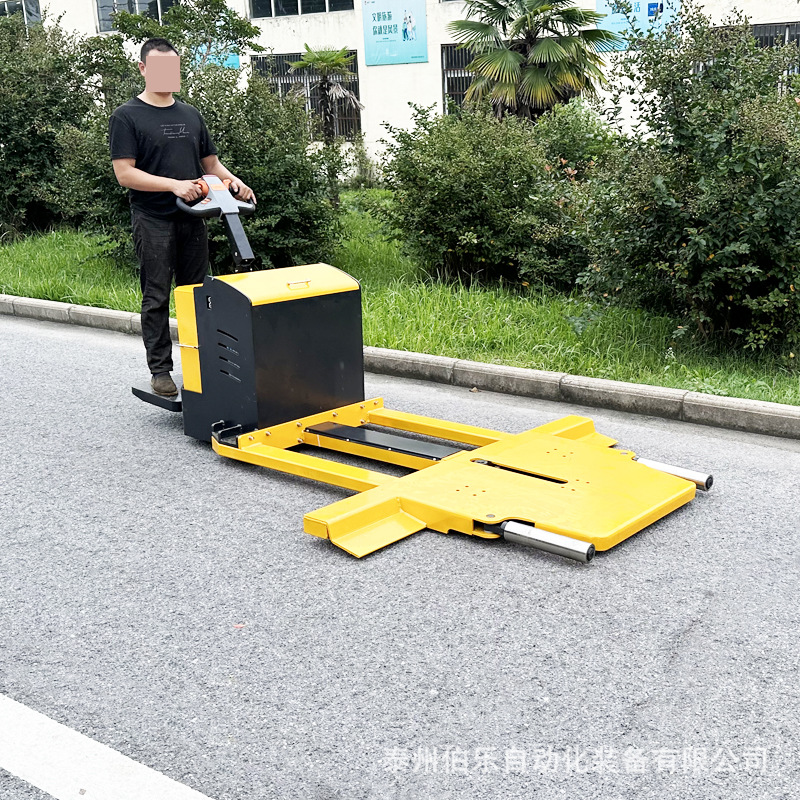 A best-selling all-electric vehicle relocation and moving tool, a hydraulic vehicle mover for road clearance in property communities Specification drawing