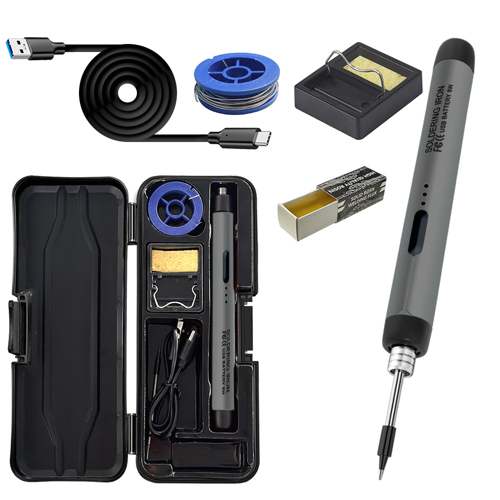 New USB soldering iron mini soldering iron set, portable home type-C interface, 600 mah battery undefined