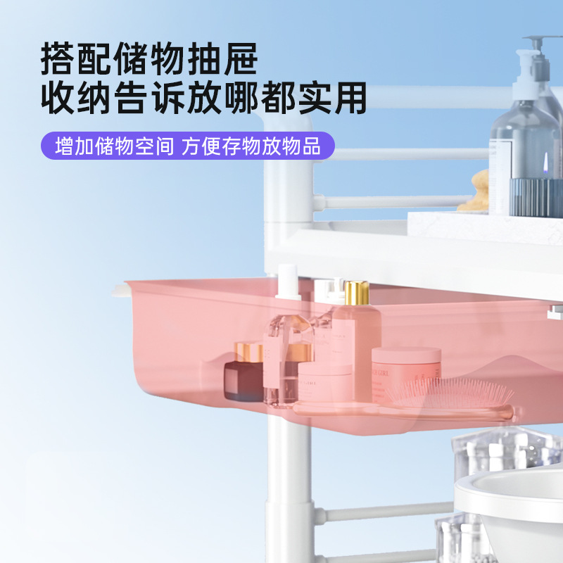 Small trolley, ABS plastic, beauty salon, mobile trolley, dressing change and care clinic, storage trolley, instrument and tool beauty Specification drawing