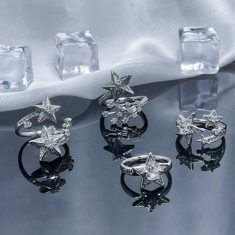 A high-end, light luxury, fashionable and versatile ring with a cold style, an open ring on Instagram, and a unique, exquisite, sweet and cool ring Application Scenario