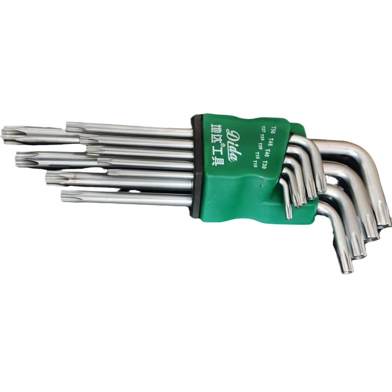 Wholesale of 9 pieces of hex socket wrenches from the manufacturer, including a complete set of ball-end hexagonal and hexagonal wrenches and flat-end cross-shaped box wrenches Item Picture
