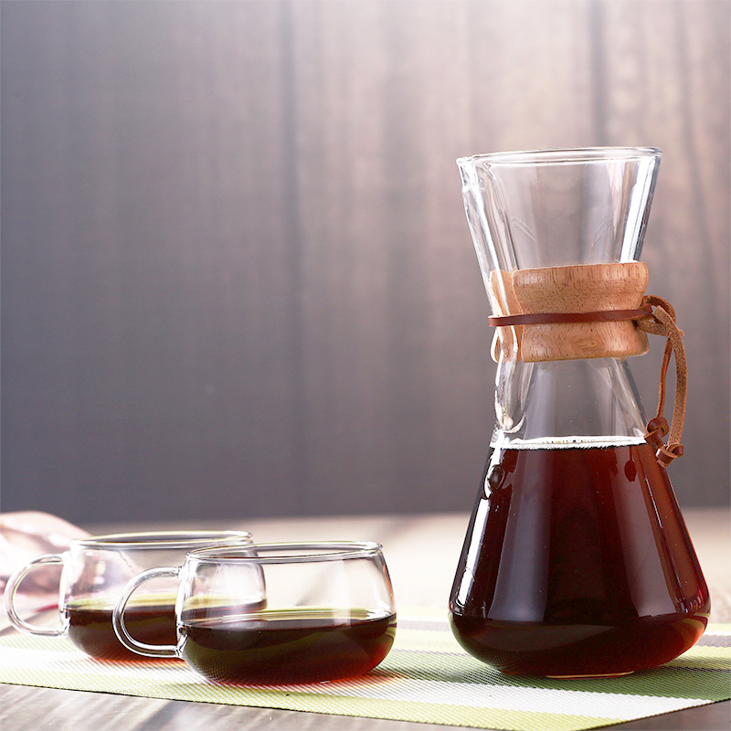 Factory stock high borosilicate transparent glass hand-brewed coffee POTS, household wholesale portable coffee equipment, coffee POTS Application Scenario