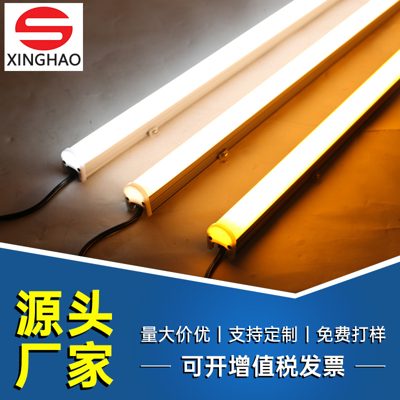 Source factory led strip lights, full-color 512 guardrail tubes, seven-color lights, outdoor waterproof building outline long strip lights full figure