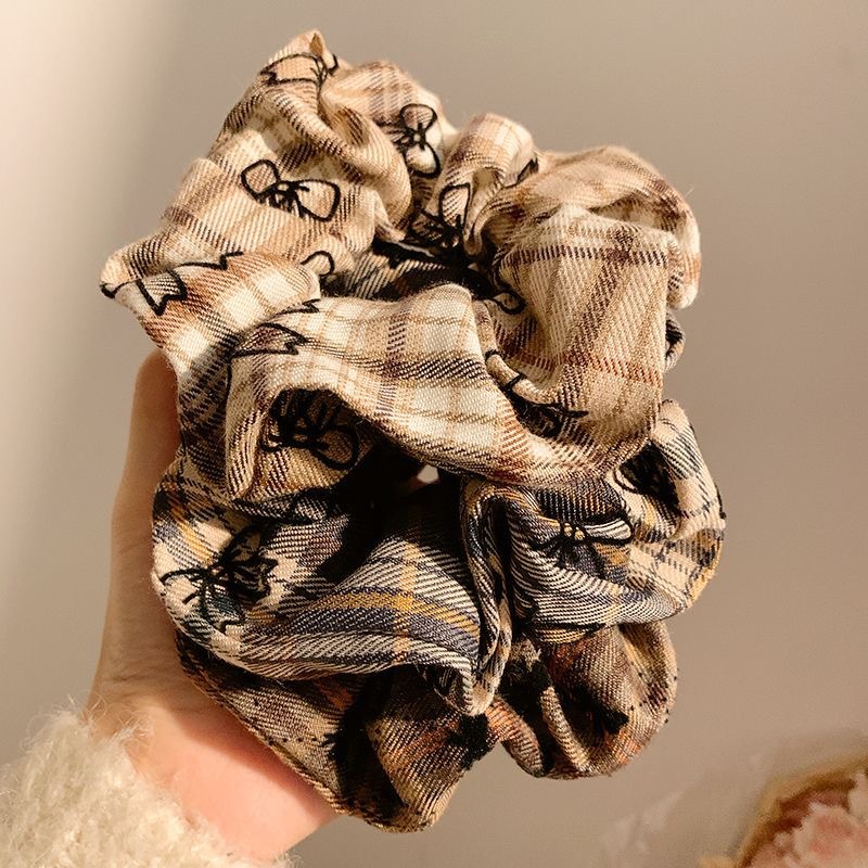 Maillard College style bow, large intestine hair band, Korean-style high-end female hair tie, ponytail bun hair accessory Specification drawing