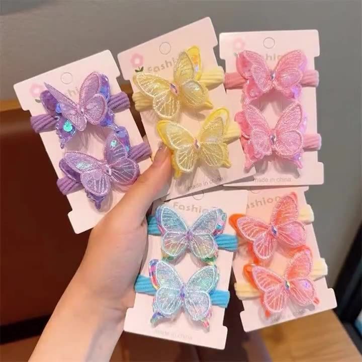 Korean version cute children's hair band, sequined girl, sweet little girl headband, high elasticity hair band, girl's hair accessory full figure