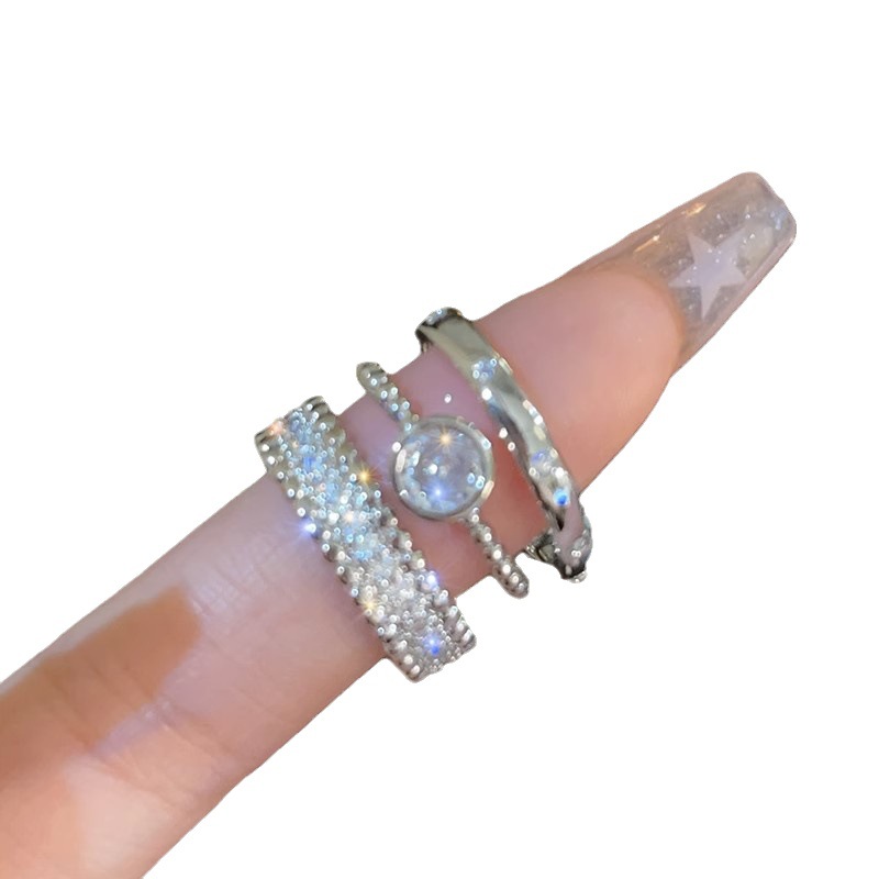 Cold style plain ring, light luxury open ring, women's niche design, high-end sense index finger ring, simple and elegant, versatile ring Item Picture