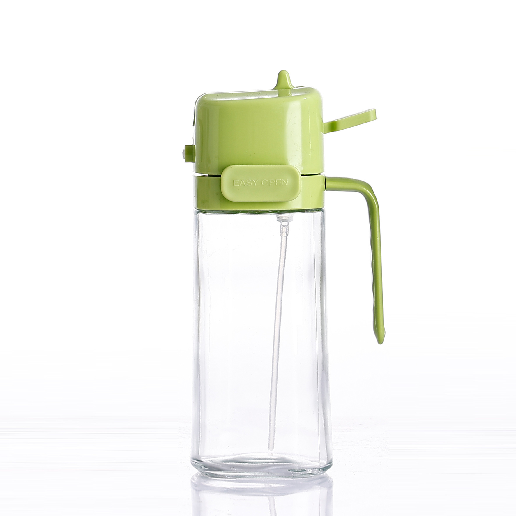 The dual-purpose oil spray can, kitchen oil spray bottle, household glass press-type integrated atomizing oil spray bottle Item Picture