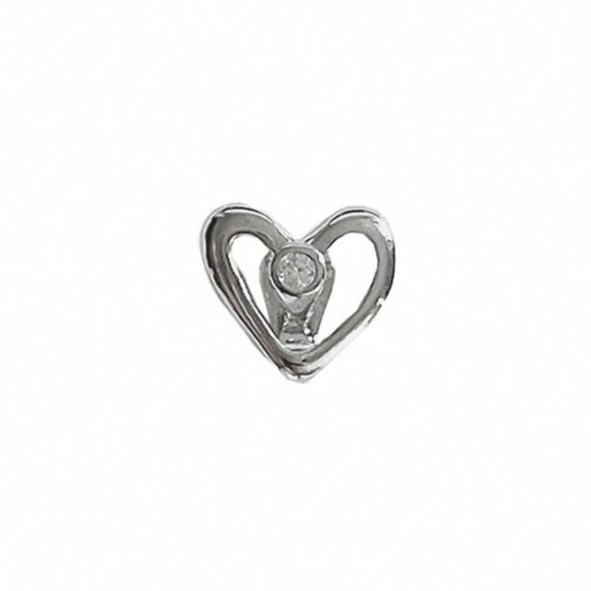 Cross-border love design: Single zircon shaped smooth zircon single braces for couples, suitable for both men and women Item Picture