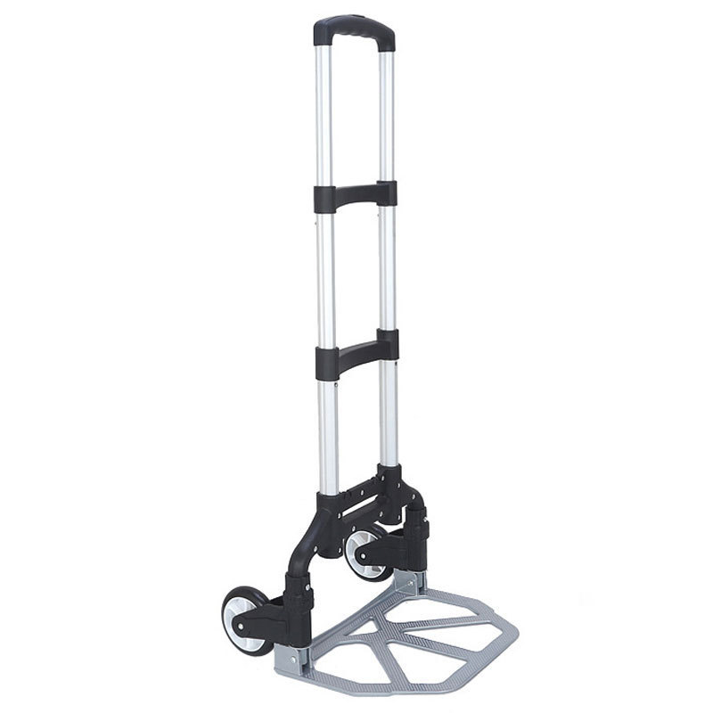 Factory direct sales of aluminum alloy trolley, foldable small cart, multi-functional cargo luggage cart, household telescopic cart details Picture