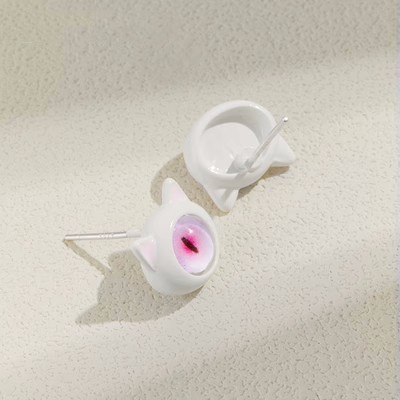In 2025, the new trendy one-eyed little monster stud earrings exude a feminine charm and a high-end, unique and niche design Specification drawing