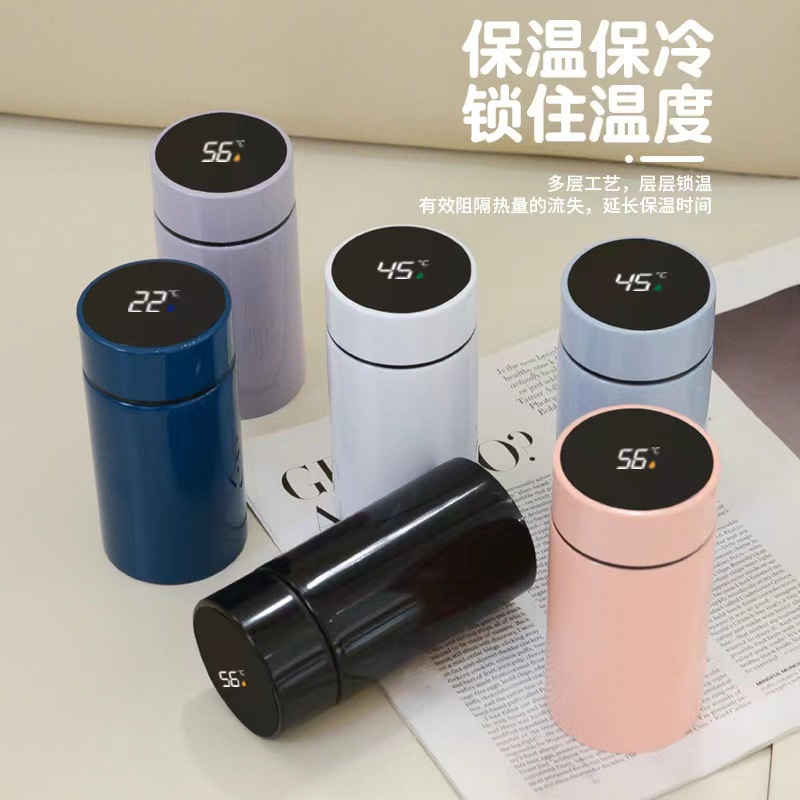 Customized 304 stainless steel tea cups for women's high school students, simple and ins portable water cups for men and students full figure