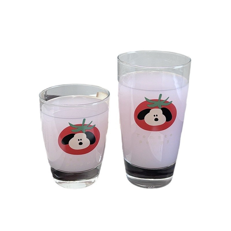 Homemade tomato puppy cold brew cup, glass cup, home creative juice cup, milk cup, coffee cup, breakfast cup Item Picture