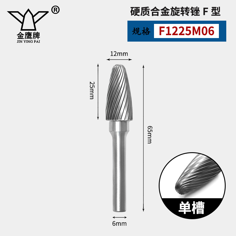 Golden Eagle Cemented Carbide Rotary file tungsten steel Grinding Head Arc-shaped round Head Metal Engraving Milling Cutter FX0820F1425M06 Application Scenario