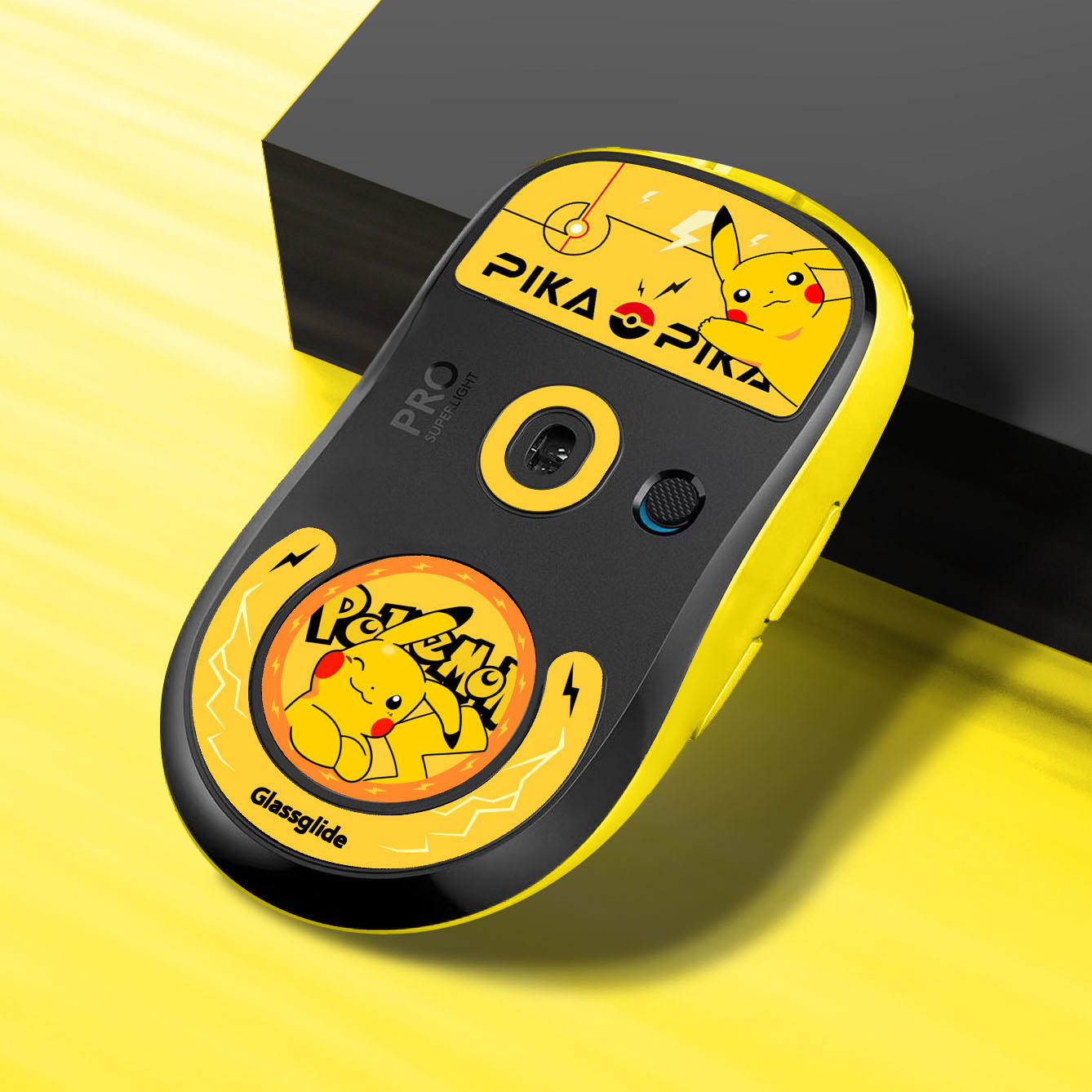 Logitech's tempered glass foot pads for gpw II mice are wear-resistant and can be customized according to your provided drawings Specification drawing