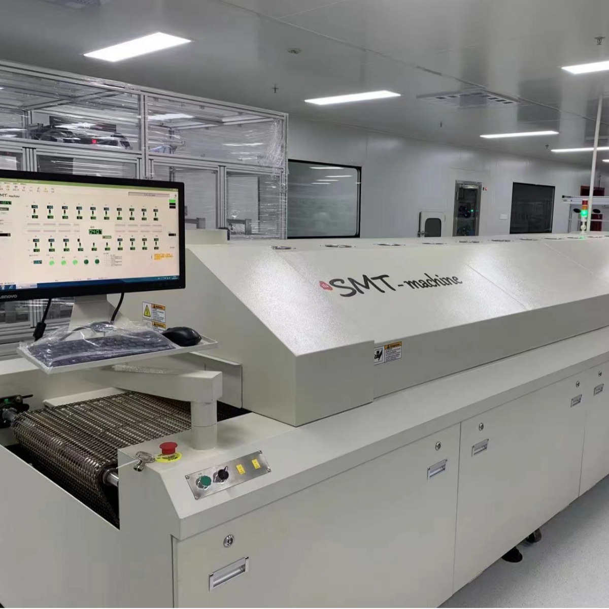 PCB board LED light board surface mount 8-zone, 10-zone, 12-zone energy-saving fully automatic lead-free reflow soldering furnace Specification drawing