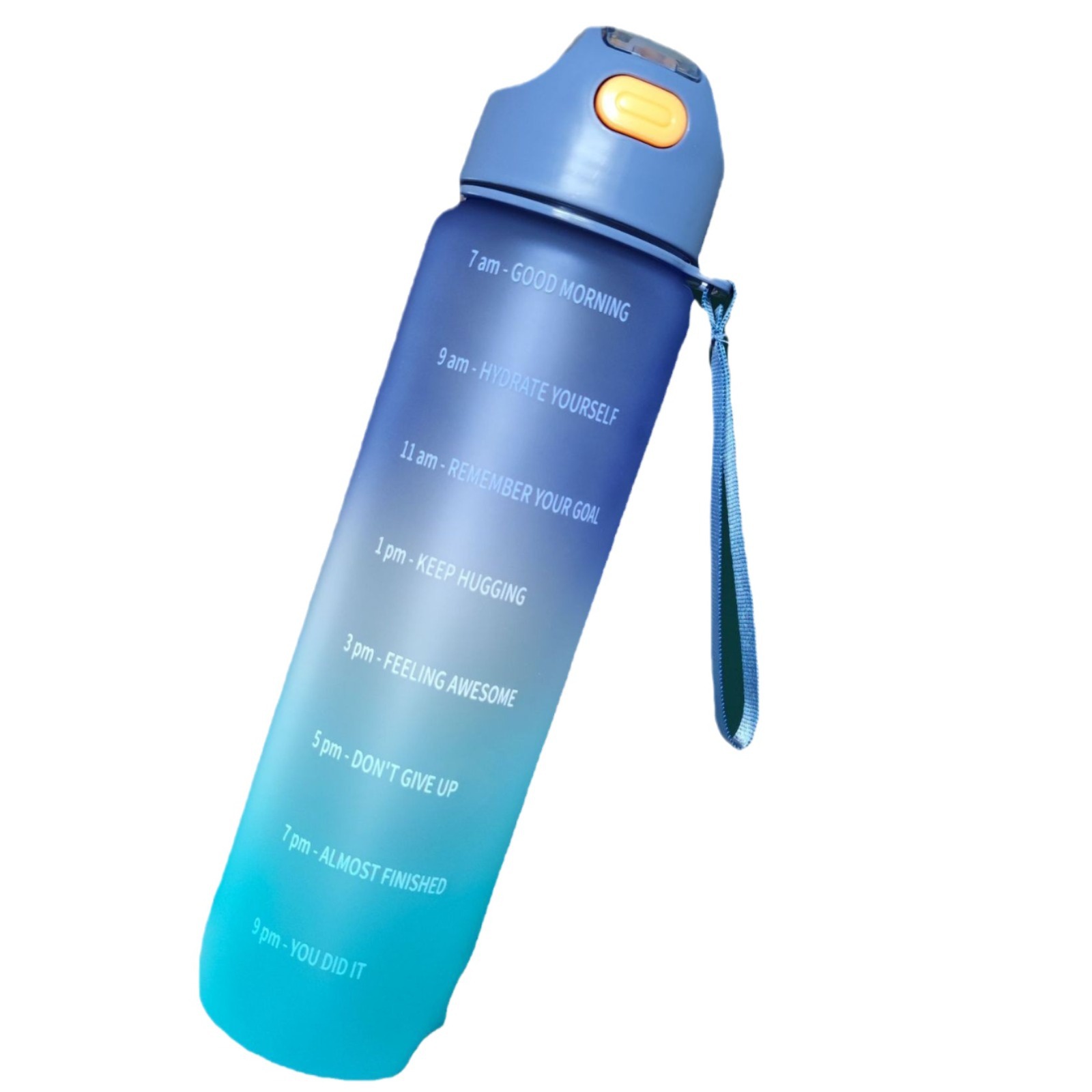 New wholesale simple gradient matte plastic water cup with a suction nozzle, portable handle, adult outdoor sports water bottle Item Picture