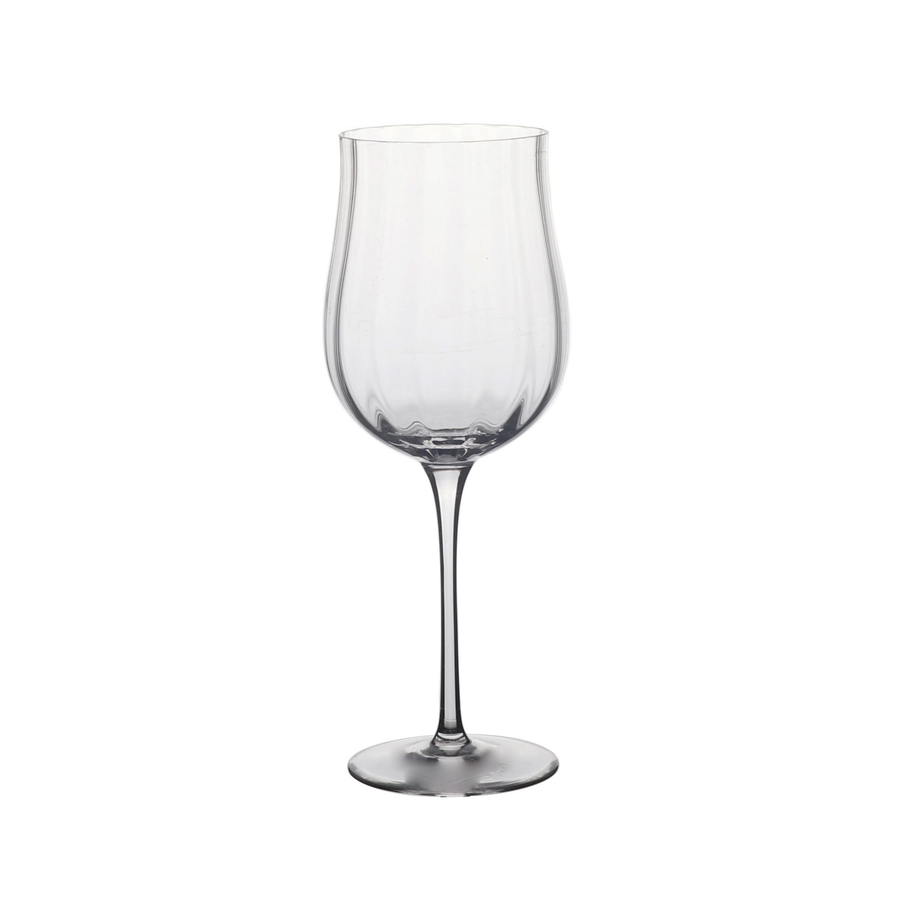 Creative tulip wine glass, striped highball glass, gilded crystal champagne glass, household vertical pattern wine glass Item Picture