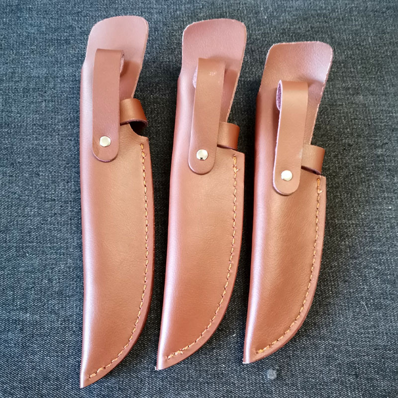 Leather knife covers, cowhide knife covers, universal outdoor self-defense knife sheaths, anti-cut leather knife covers, knife boots with belt buckles, knife pants Specification drawing