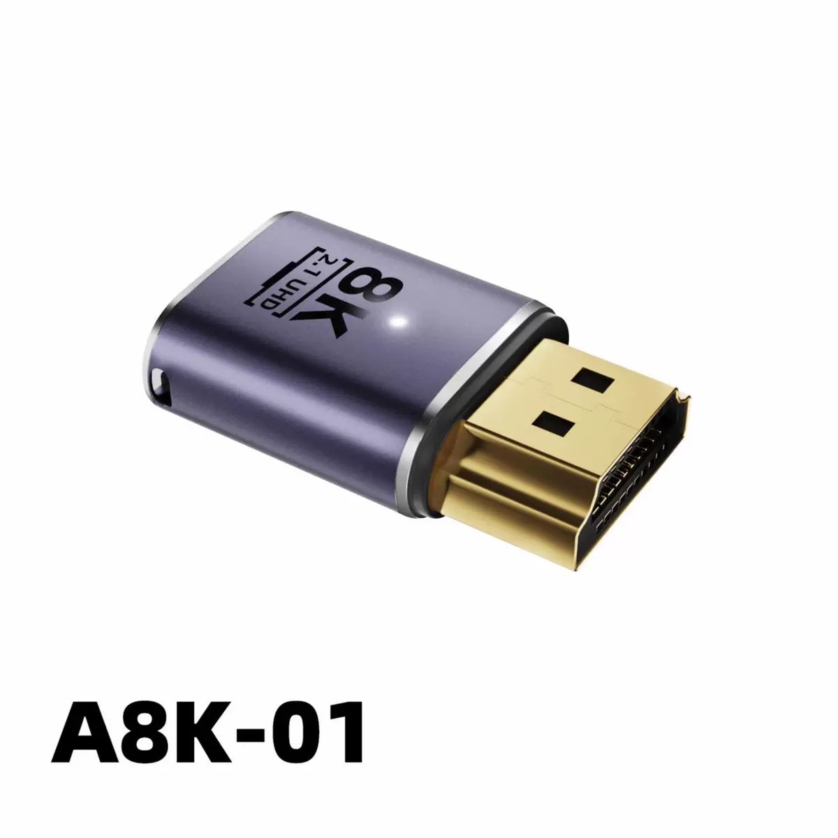 Aluminum shell HDTV high definition adapter 8K@60HZ up bend down bend AF-AM side bend adapter 2.1 female to female UHD Item Picture