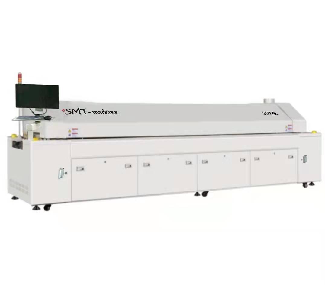 Six-zone, eight-zone, ten-zone and twelve-zone SMT lead-free reflow soldering furnaces undefined