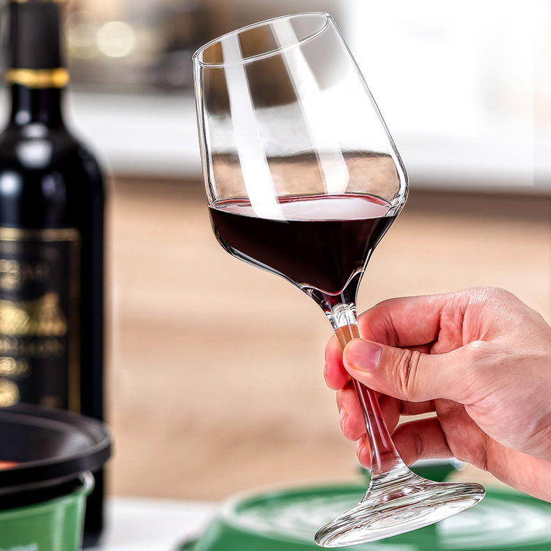 Glass wine glass set for home use, large-capacity European-style glass crystal highball wine glasses Specification drawing