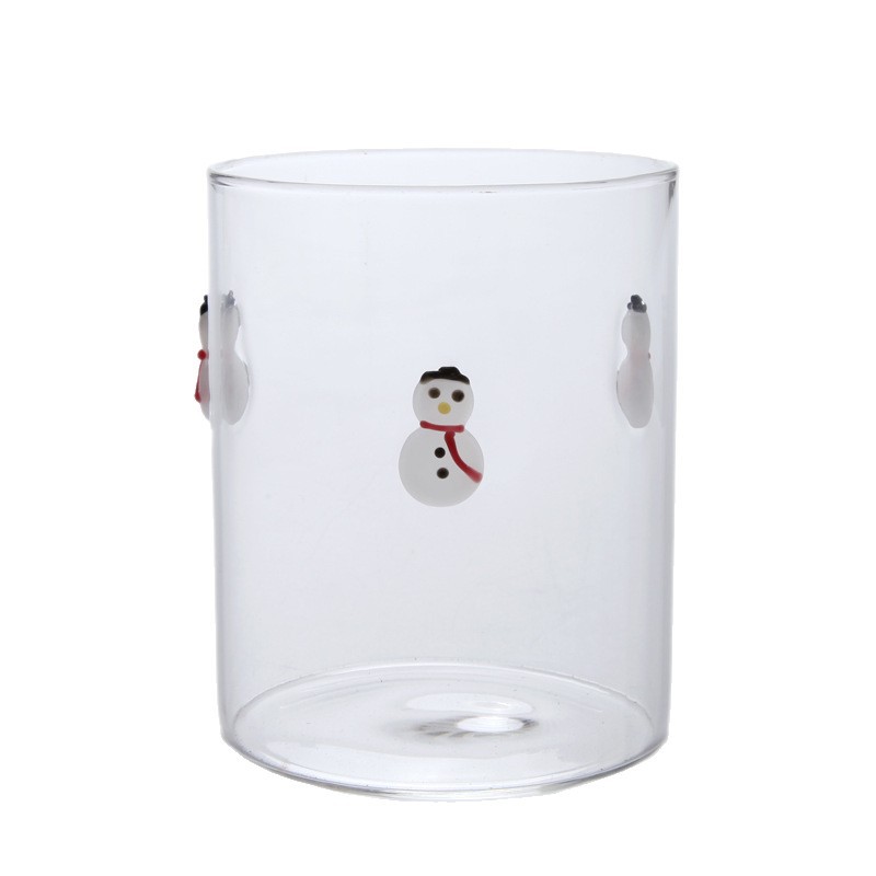 Customized high borosilicate glass cups, high-temperature resistant and explosion-proof, festival customized ins feng shui cups, office girls' glass cups Item Picture