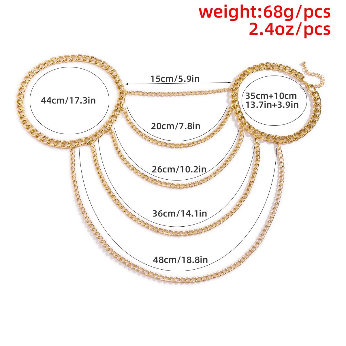 Exaggerated one-piece hollowed-out tassel neck chain, sexy street style metal chain necklace, European and American cross-border snow soft accessories Application Scenario