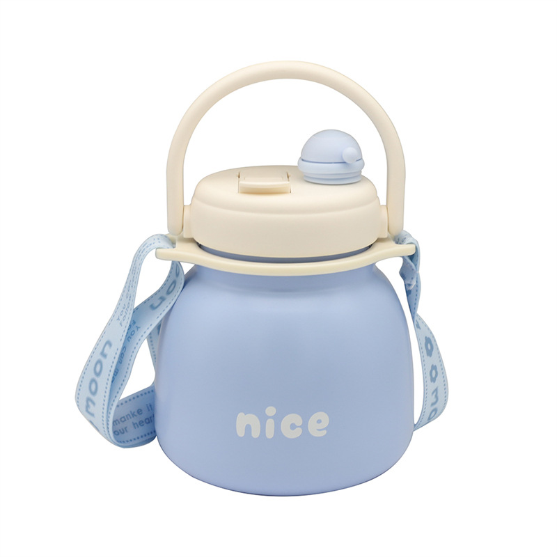 Original and personalized stainless steel insulated cup, high appearance level, large-capacity water cup for girls, student insulated cup, double-drinking portable Item Picture