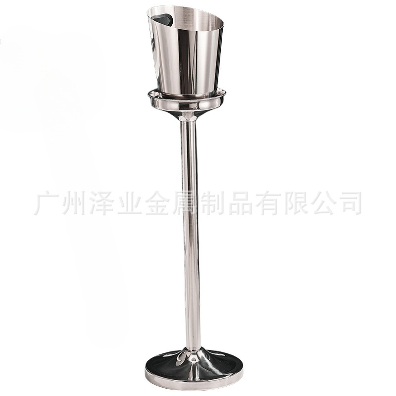 Cross-border European-style thickened stainless steel ice bucket rack, bar ktv chilled champagne bucket rack, vertical ice bucket rack for Western restaurants Item Picture