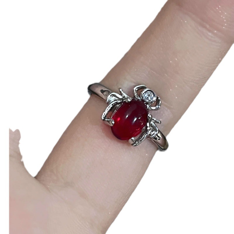 European and American punk cross butterfly personalized open ring, fashionable, sweet and cool, spicy girl, neutral style unique food ring Item Picture